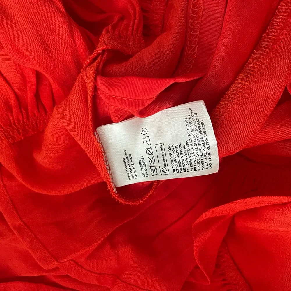 H&M Red High-Low Ruffle Skirt - Picture 6 of 7